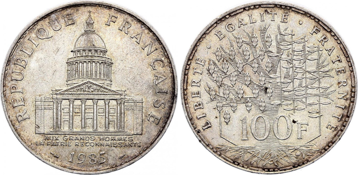 Pièce France 100 Francs Panthéon - 1985 - Argent