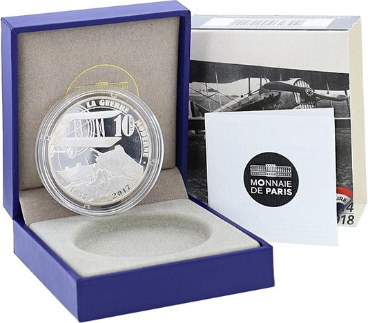 Pièce France - Monnaie de Paris LA GRANDE GUERRE, LA GUERRE MODERNE - 10 Euros Argent BE 2017 (MDP)