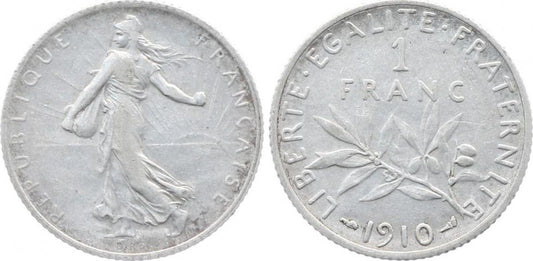 Pièce France 1 Franc Semeuse - 1910