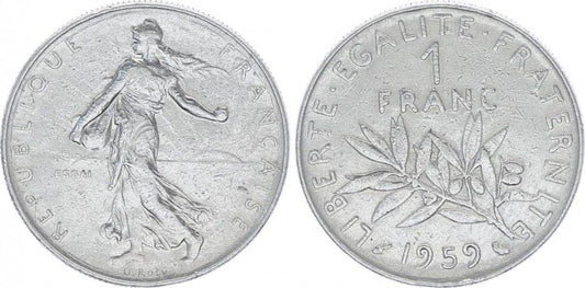 Pièce France 1 Franc Semeuse - 1959 - Essai