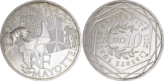 Pièce France 10 Euros - Euros des Régions - Mayotte - 2011 - Argent