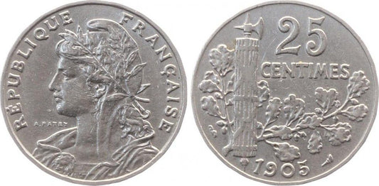 Pièce France 25 Centimes Patey - 1905