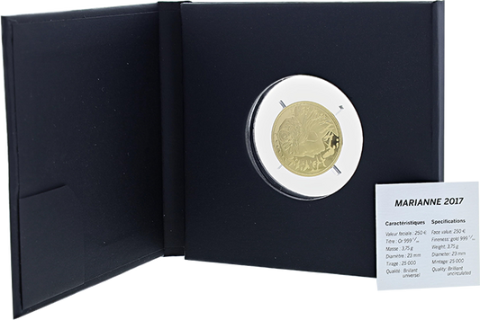 Pièce France 250 Euro Or - Marianne - 2017