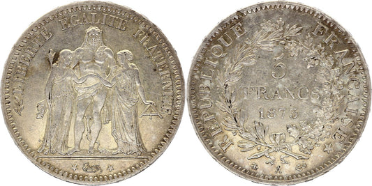 Pièce France 5 Francs Hercule - III e Rép.  - Argent