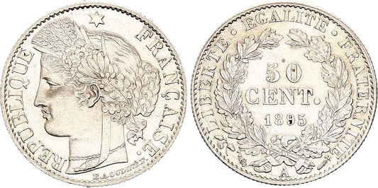 Pièce France 50 Centimes Ceres - IIIème République - 1895 A Paris