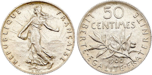 Pièce France 50 Centimes Semeuse - 1900