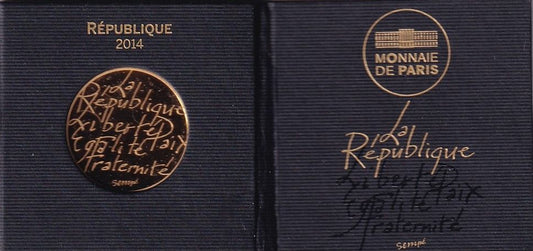 Pièce France 500 Euro Or - République - 2014 - FDC - OR