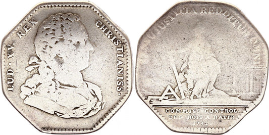 France Louis XV - Commission de Contrôle des Bois à batir - 1732- Argent
